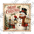 Merry Christmas Snowman Card