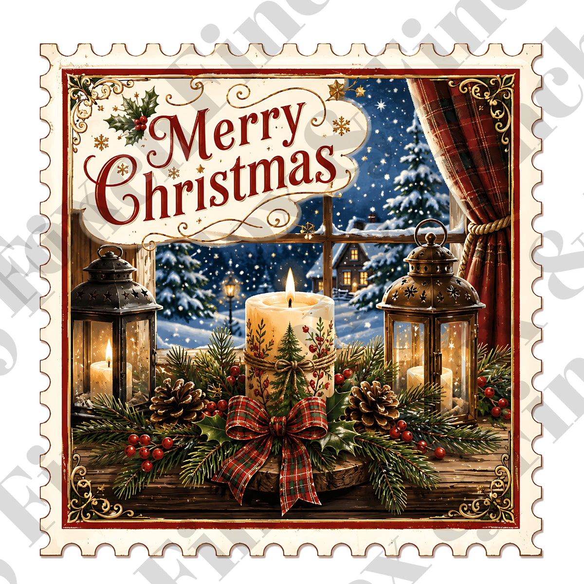 Merry Christmas Candle Card
