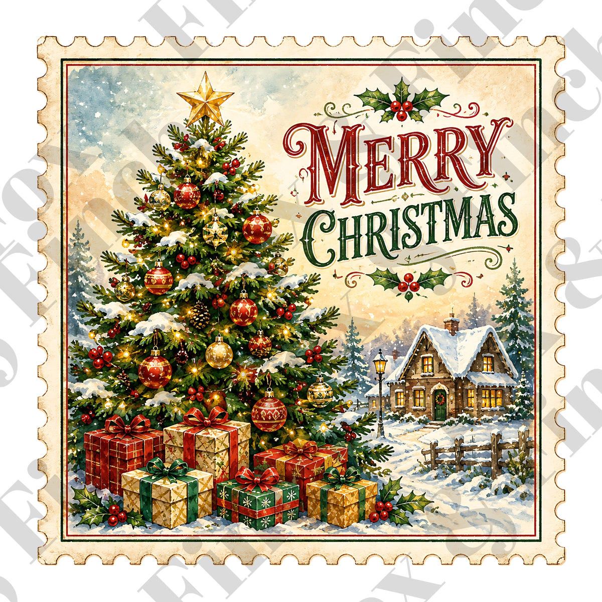 Merry Christmas Tree Card