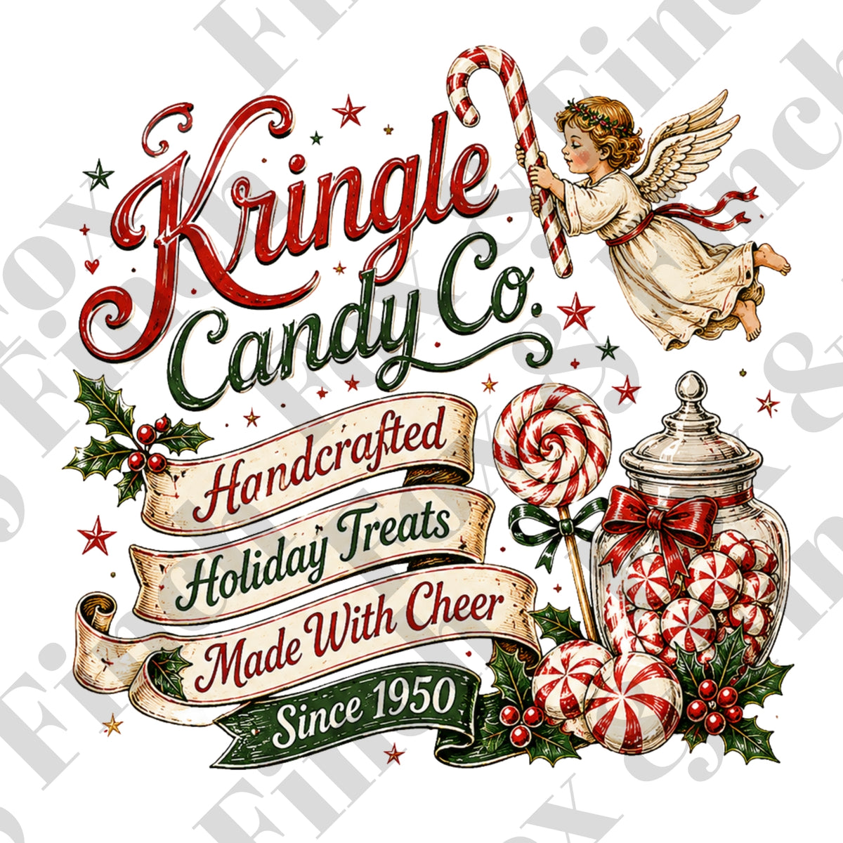 Kringle Candy Christmas Card
