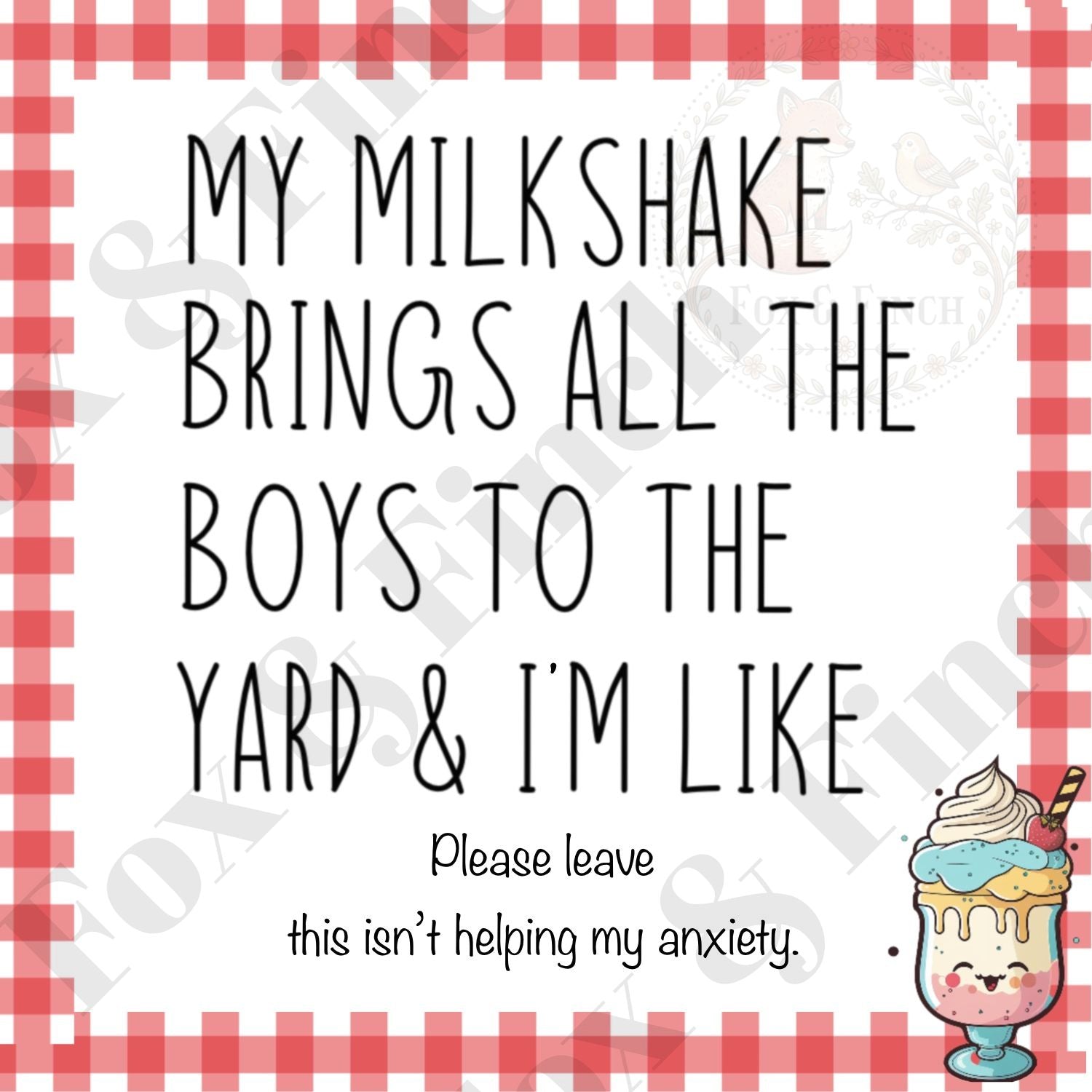 Milkshake Blank Card